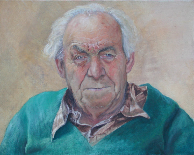 Hugo,  1990,  Tempera/Ölfarben  auf  Leinwand, 80 x 100 cm